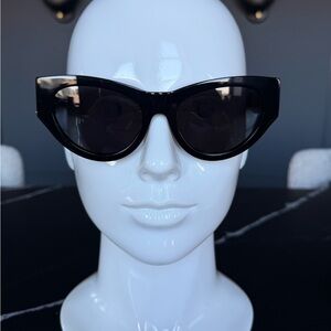 Saint Laurent Glossy Black Cat-Eye Sunglasses